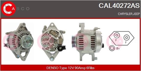 CASCO CAL40272AS Alternator 12V, 90A, M6, CPA0072, Ø 58 mm, without integrated regulator