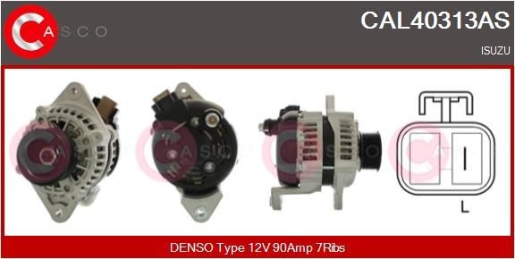 CASCO CAL40313AS Alternator 12V, 90A, M8, CPA0251, Ø 62 mm