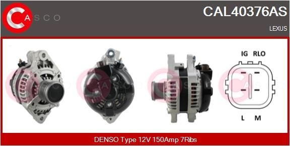 CASCO CAL40376AS Alternator 12V, 150A, CPA0328