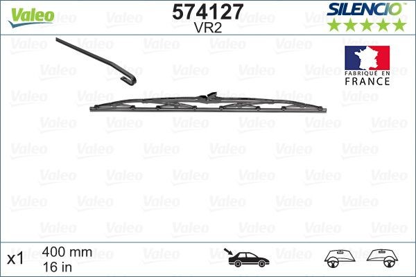 VALEO Rear wiper blade 574127 for RENAULT CLIO