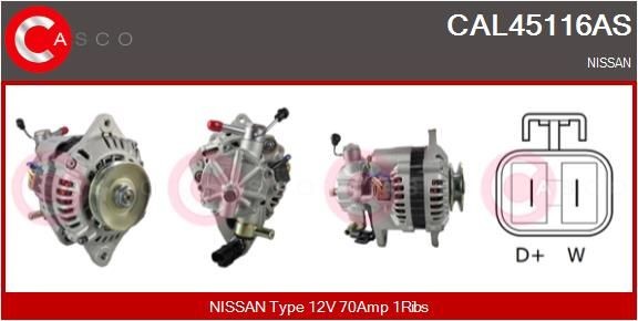 CAL45116AS CASCO Lichtmaschine NISSAN ATLEON