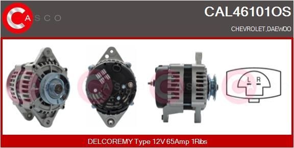 CASCO CAL46101OS Alternator 12V, 65A, M6, CPA0178, Ø 69 mm, with integrated regulator