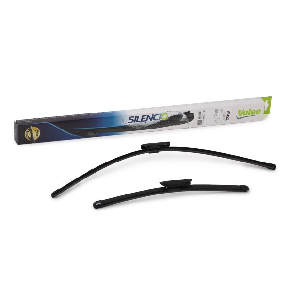 VM453 VALEO SILENCIO X.TRM, SILENCIO FLAT BLADE SET 650, 400 mm Front, Beam, with spoiler, for left-hand drive vehicles, Bayonet attachment Styling: with spoiler, Left-/right-hand drive vehicles: for left-hand drive vehicles Wiper blades 574653 buy