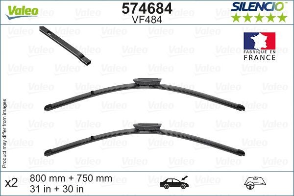 VALEO Windshield wipers 574684 for CITROËN C4