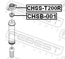 FEBEST Spacer Bush, shock absorber CHSB-001 for CHEVROLET KALOS, AVEO
