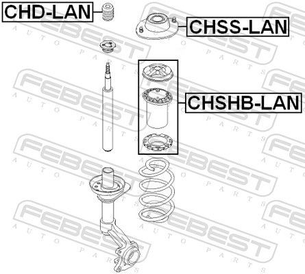 FEBEST Mounting, shock absorbers CHSS-LAN for DAEWOO LANOS