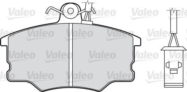21156 VALEO Front Axle, incl. wear warning contact Height: 66,3mm, Width: 105mm, Thickness: 17,4mm Brake pads 598003 buy