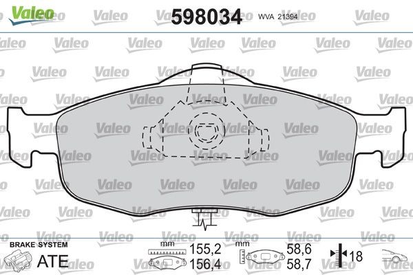21394 VALEO 598034 V-ribbed belt kit Ford Mondeo GBP 1.8 i 16V 112 hp Petrol 1994 price