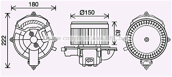 CN8310 PRASCO Heater blower motor TOYOTA