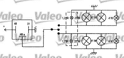 original FORD Transit Mk1 Van (81E) Indicator relay VALEO 641422