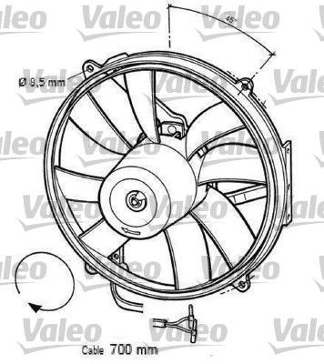 VALEO Ø: 280 mm, 144W Cooling Fan 696063 buy