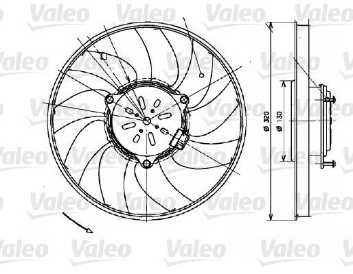 Great value for money - VALEO Fan, radiator 696082