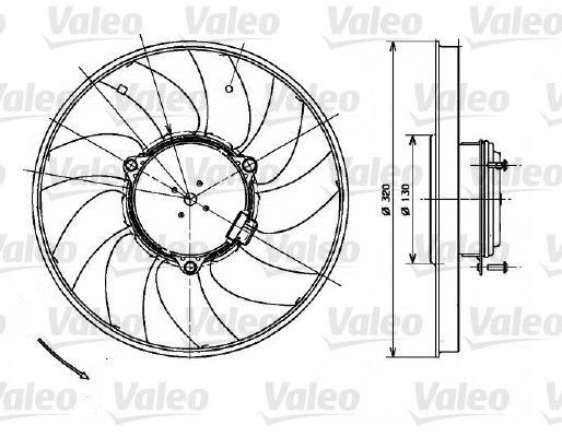 Original VALEO Cooling fan 696083 for MERCEDES-BENZ A-Class