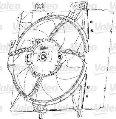 Original 696238 VALEO Radiator cooling fan OPEL