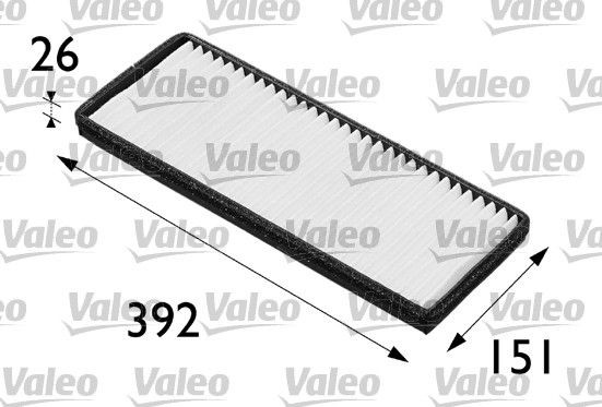 FA164 VALEO CLIMFILTER COMFORT Particulate Filter, 390 mm x 144 mm x 26 mm Width: 144mm, Height: 26mm, Length: 390mm Cabin filter 698164 buy