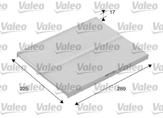 698167 VALEO Pollen filter OPEL Particulate Filter, 291 mm x 226 mm x 17 mm