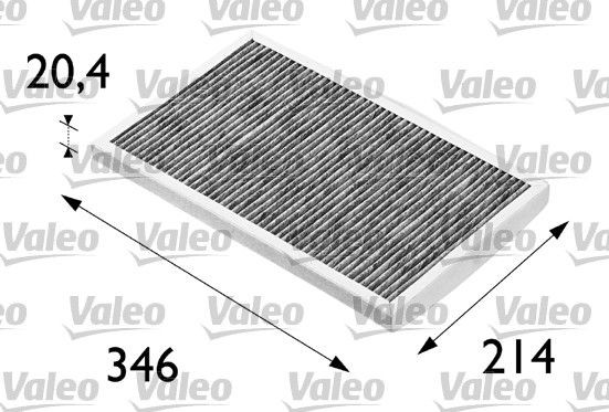VALEO CLIMFILTER PROTECT Activated Carbon Filter, 307 mm x 194 mm x 30 mm Width: 194mm, Height: 30mm, Length: 307mm Cabin filter 698684 buy