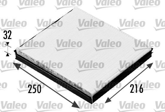 VALEO CLIMFILTER COMFORT Particulate Filter, 249 mm x 216 mm x 32 mm Width: 216mm, Height: 32mm, Length: 249mm Cabin filter 698685 buy