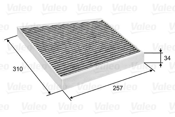 VALEO CLIMFILTER PROTECT 698741 Pollen filter Activated Carbon Filter, 307 mm x 258 mm x 35 mm