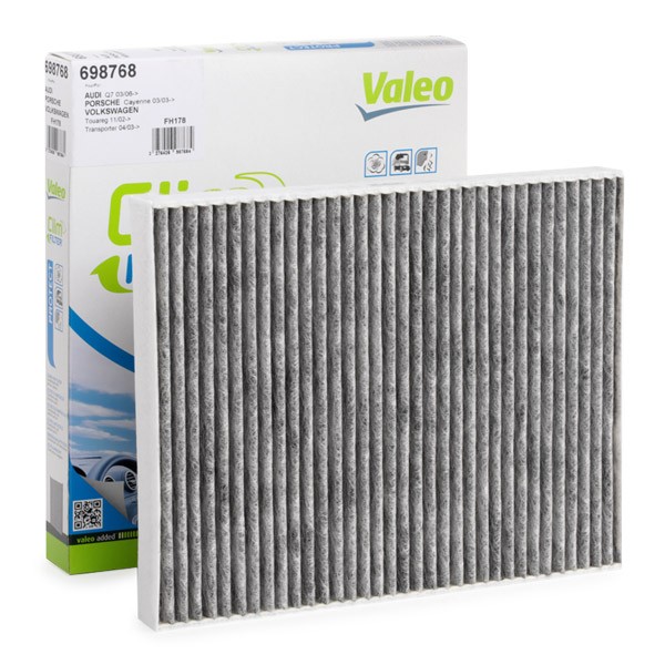 VALEO CLIMFILTER PROTECT 698768 Pollen filter Activated Carbon Filter, 278 mm x 219 mm x 30 mm