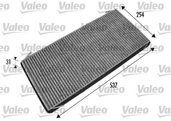 VALEO CLIMFILTER PROTECT 698776 Pollen filter Activated Carbon Filter, 535 mm x 238 mm x 31 mm