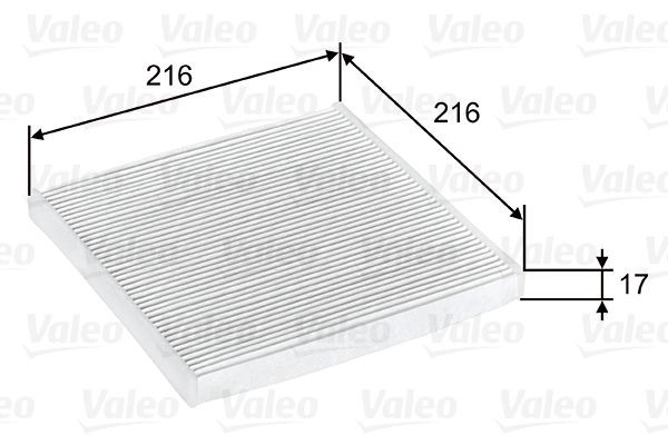 VALEO CLIMFILTER COMFORT Particulate Filter, 215 mm x 214 mm x 19 mm Width: 214mm, Height: 19mm, Length: 215mm Cabin filter 698796 buy
