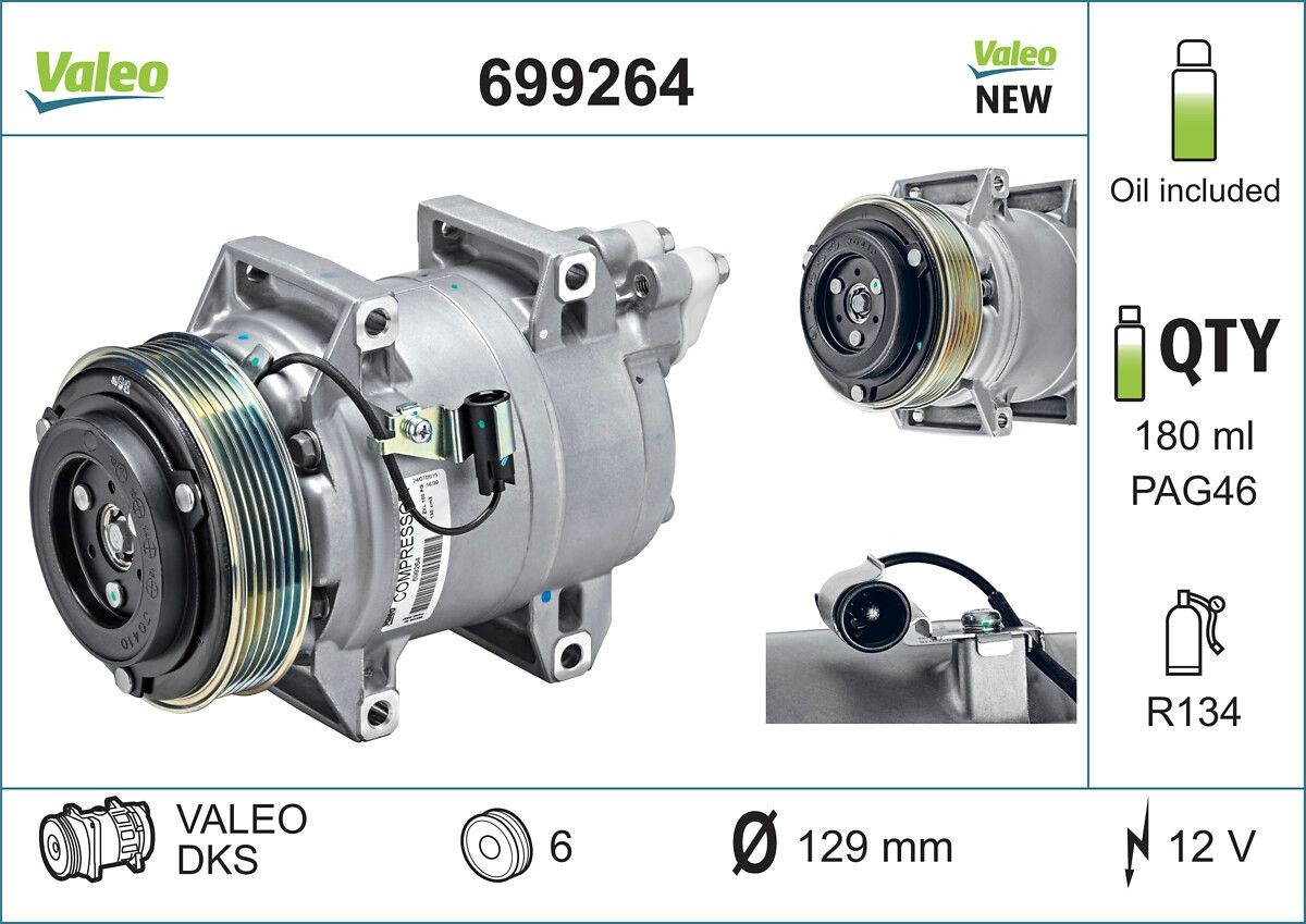 VALEO NEW ORIGINAL PART 699264 AC compressor clutch 3 130 825 9