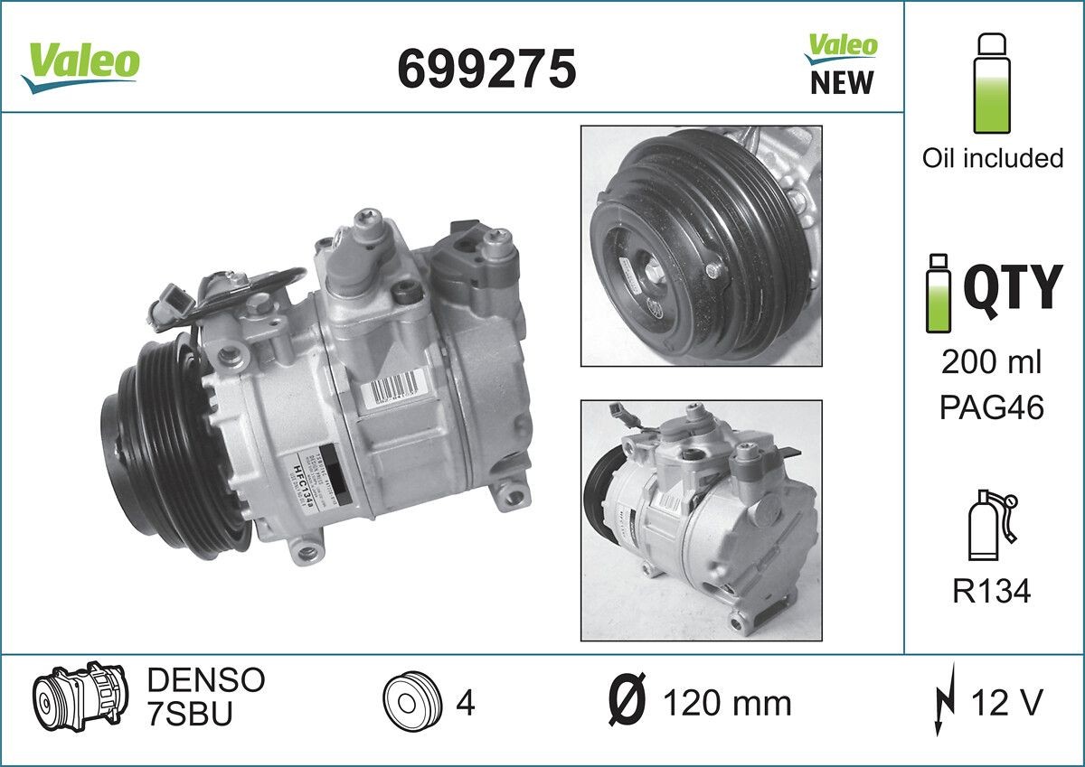 VALEO 699275 Air conditioning compressor SKODA experience and price