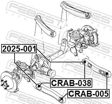 CRAB038 Control Arm- / Trailing Arm Bush FEBEST CRAB-038 review and test