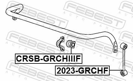 CRSBGRCHIIIF Stabilizer bush FEBEST CRSB-GRCHIIIF review and test
