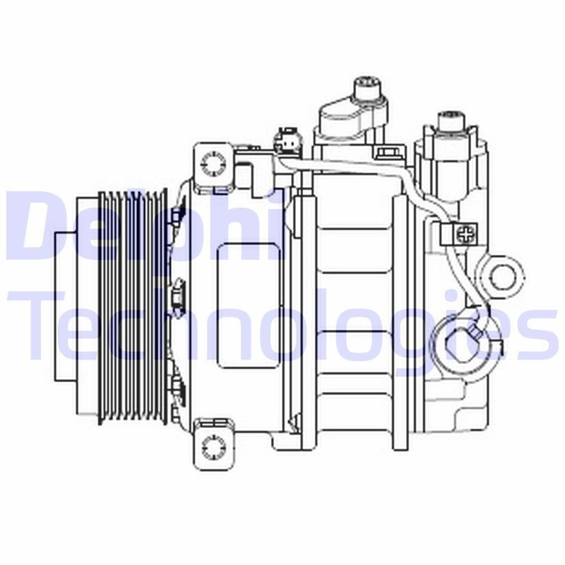 DELPHI CS20378 Air conditioning compressor 7SEU17, PAG 46, with PAG compressor oil