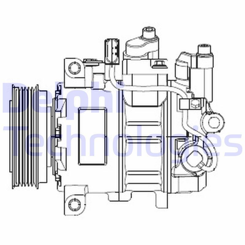 DELPHI CS20474 Air conditioning compressor 6SEU14, PAG 46, with PAG compressor oil