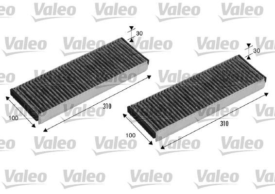 VALEO CLIMFILTER PROTECT Activated Carbon Filter, 308 mm Length: 308mm Cabin filter 715501 buy