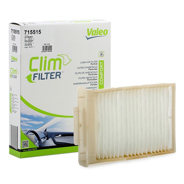 715515 VALEO Pollen filter TOYOTA Particulate Filter, 220 mm x 167 mm x 20 mm