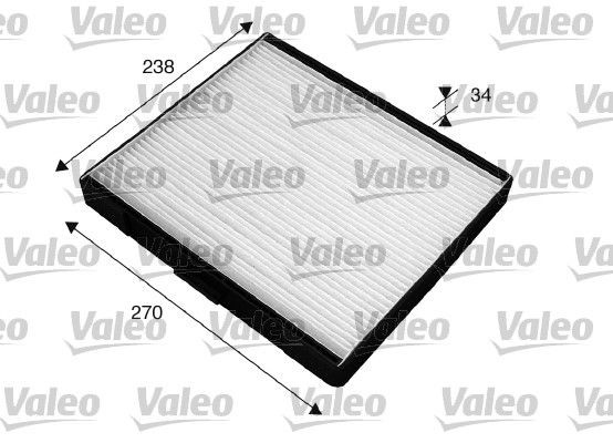 VALEO CLIMFILTER COMFORT 715517 Pollen filter Particulate Filter, 272 mm x 238 mm x 34 mm