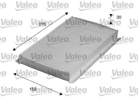 VALEO CLIMFILTER COMFORT 715518 Pollen filter Particulate Filter, 270 mm x 157 mm x 30 mm