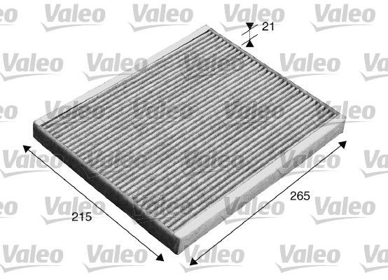 715553 Air con filter 715553 VALEO Activated Carbon Filter, 215 mm x 265 mm x 21 mm