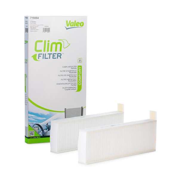 VALEO CLIMFILTER COMFORT 715554 Pollen filter Particulate Filter, 291 mm