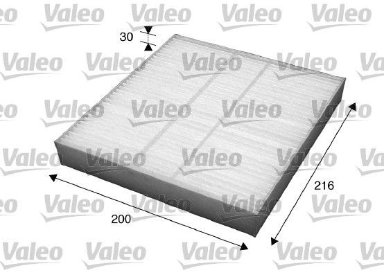 VALEO CLIMFILTER PROTECT 715560 Pollen filter Activated Carbon Filter, 216 mm x 200 mm x 30 mm