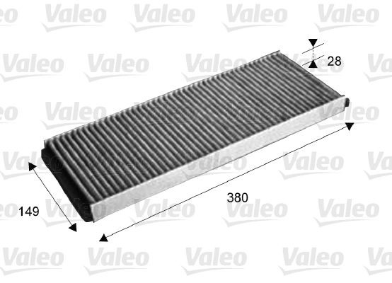 VALEO CLIMFILTER PROTECT 715578 Filtro, aire habitáculo Filtro de carbón activado, 398 mm x 147,5 mm x 27 mm