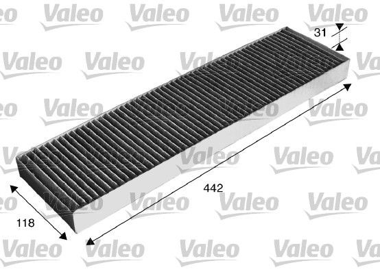 VALEO CLIMFILTER PROTECT 715586 Pollen filter Activated Carbon Filter, 448 mm x 119 mm x 31 mm