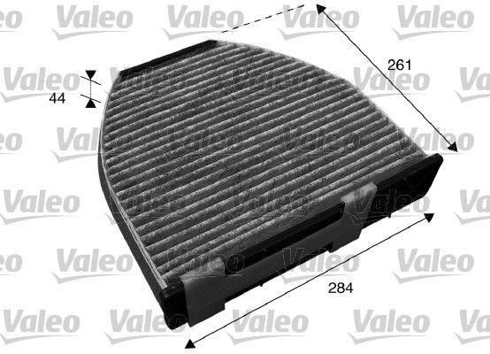 715600 Air con filter 715600 VALEO Activated Carbon Filter, 264 mm x 284 mm x 44 mm