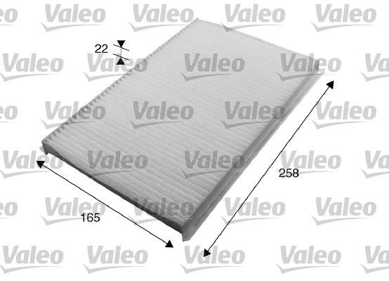 VALEO CLIMFILTER COMFORT 715615 Pollen filter Particulate Filter, 256 mm x 164 mm x 21 mm