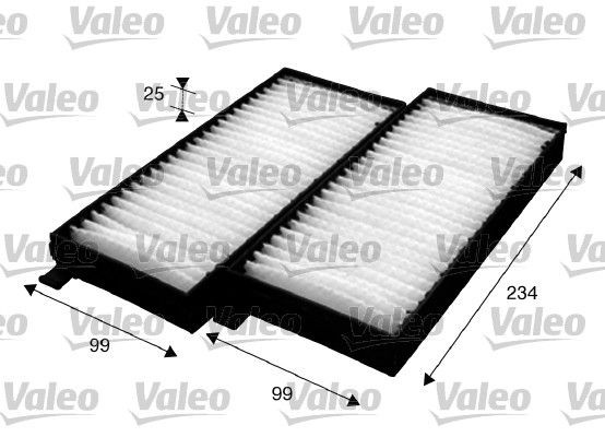 VALEO CLIMFILTER COMFORT Particulate Filter, 220, 234 mm x 96 mm x 25 mm Width: 96mm, Height: 25mm, Length: 220, 234mm Cabin filter 715624 buy