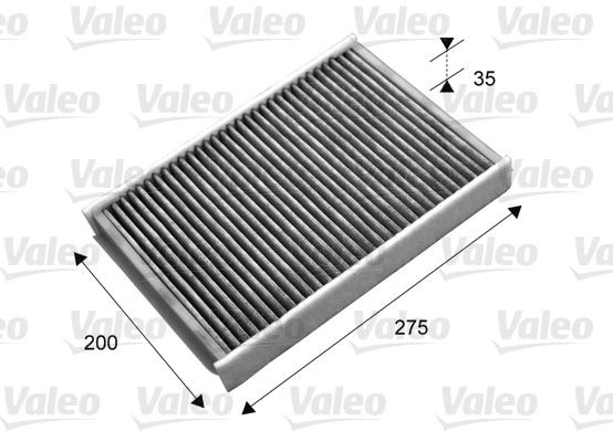 VALEO CLIMFILTER PROTECT 715702 Pollen filter Activated Carbon Filter, 272 mm x 196 mm x 32 mm