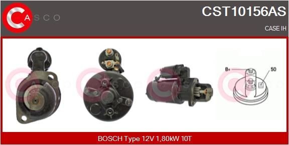 CASCO CST10156AS Starter motor 12V, 1,80kW, Number of Teeth: 10, CPS0045, Ø 82 mm