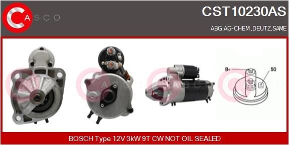 CASCO CST10230AS Starter motor 01180928