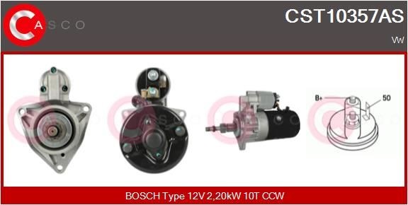 CASCO CST10357AS Starter motor 02B-911-023AX