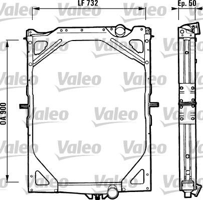 VALEO 730222 Kühler, Motorkühlung für VOLVO FH 12 LKW in Original Qualität