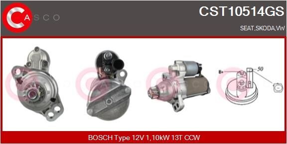 CASCO CST10514GS Starter motor 02M 911021J